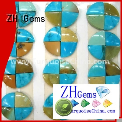 ZH Gems top quality turquoise oval beads professional supplier for ring