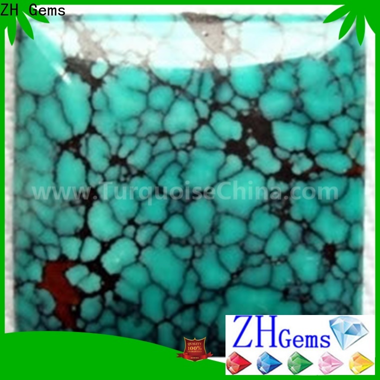 ZH Gems perfect spiderweb turquoise cabochons professional supplier for jewelry making