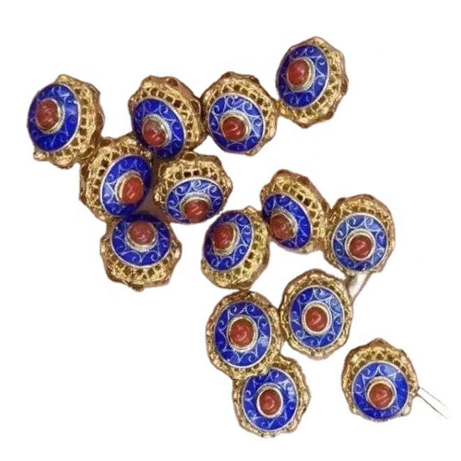 Inlaid Lapis Gemstone လက်ဝတ်ရတနာနှင့်အတူသဘာဝ clovonne ငွေ fittings 23