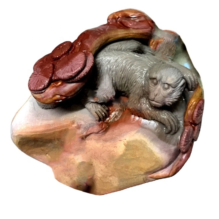 carved animal picture stone