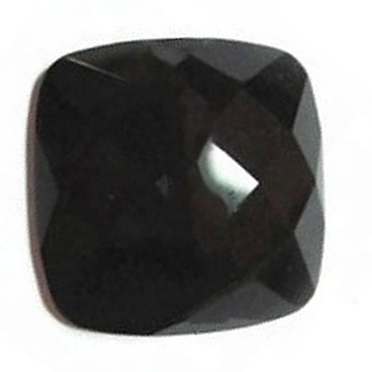 Natural Black Onyx Square Faceted Cut Loose Gemstone Free Shipping