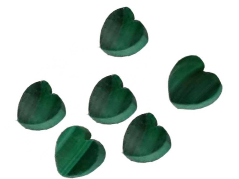 Natural Malachite heart shape cabs Malachite Cabochon Loose Gemstone