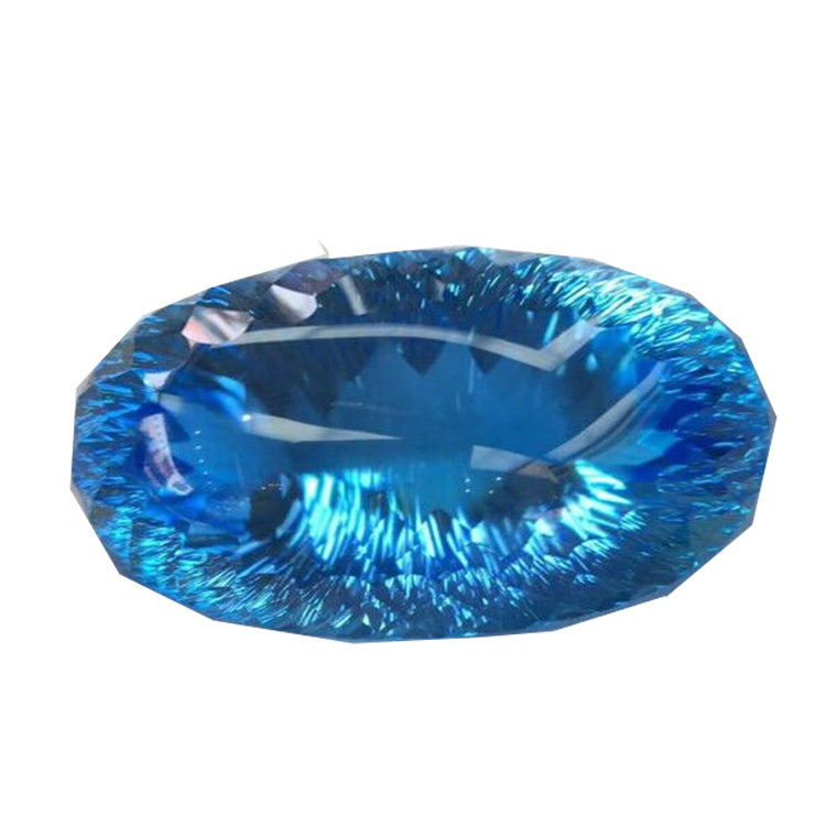 Shinny Natural Blue Topaz Cabochon For Making Jewelry