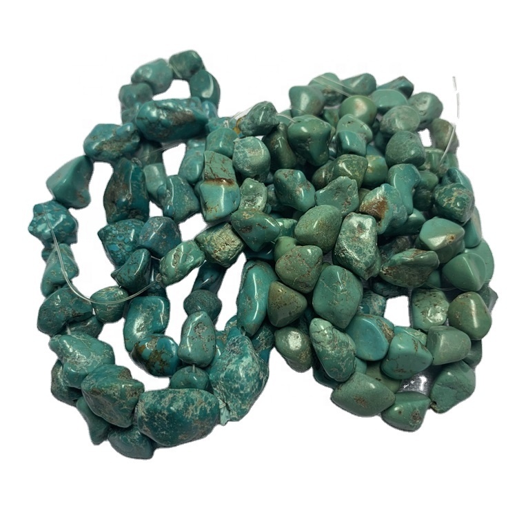 Gorgeous 3A 16" Strand Genuine 3-20mm BLUE Turquoise Nugget Gemstone Beads
