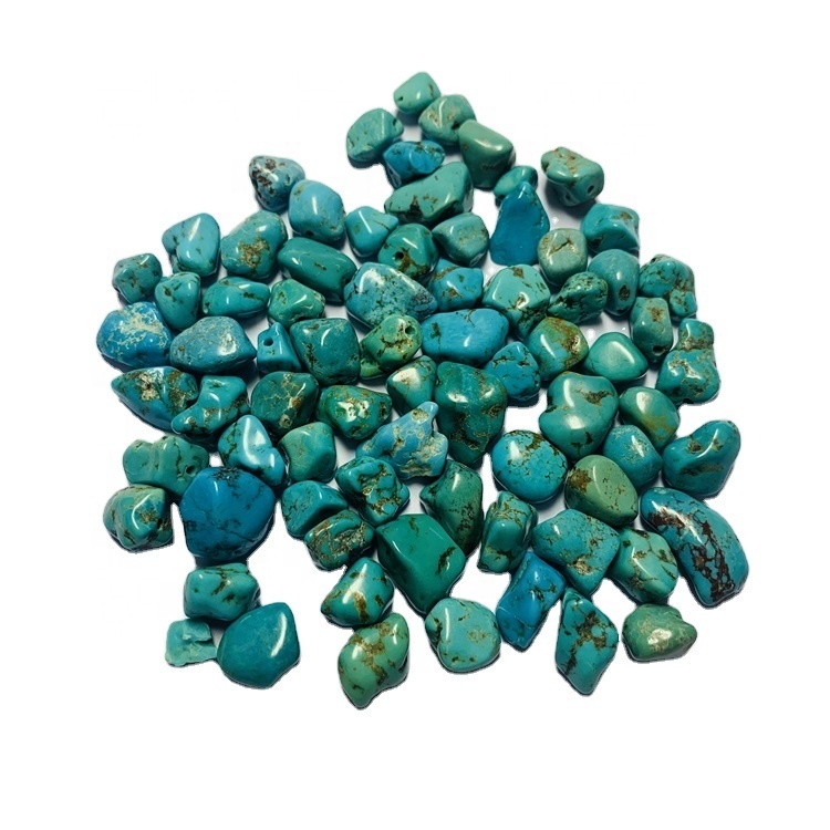 100% Natural Turquoise Blue Gemstone Pebble Nugget 3-20MM Beads