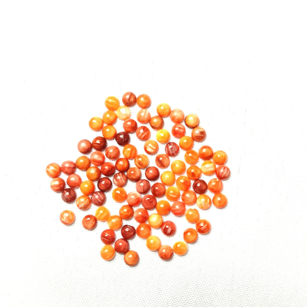 Spiny Oyster cabochon Orange Or Red 4mm 5mm and 6mm