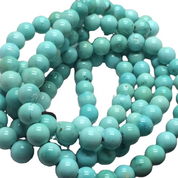100% natural turquoise round beads High-Quality Natural Turquoise Faceted Round Beads