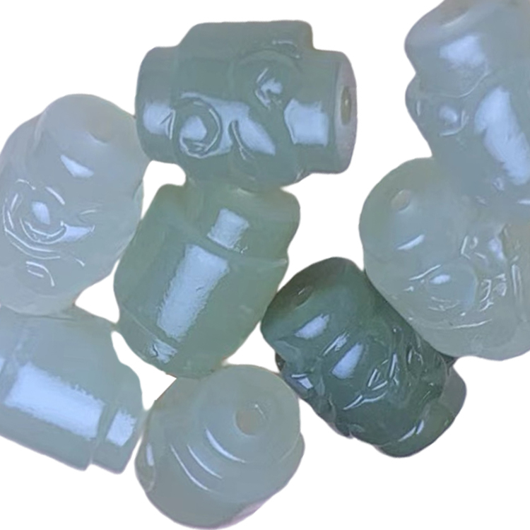 Drum Carved Natural nephrite stone wholesale gifts