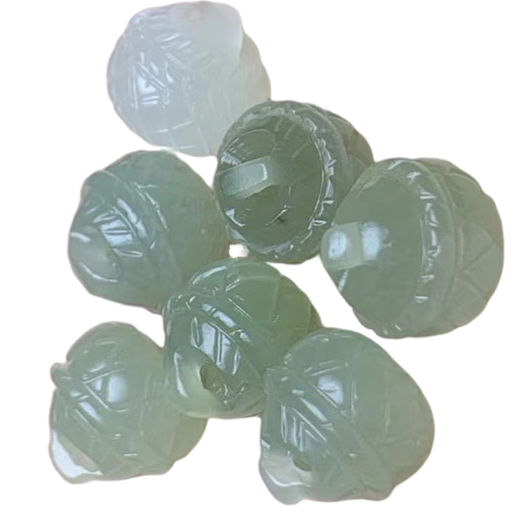Exquisite Fashion Natural Round beads nephrite Carving bead