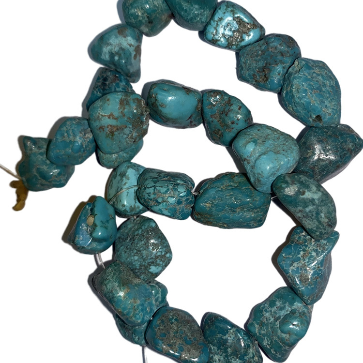 Irregular free form turquoise beads