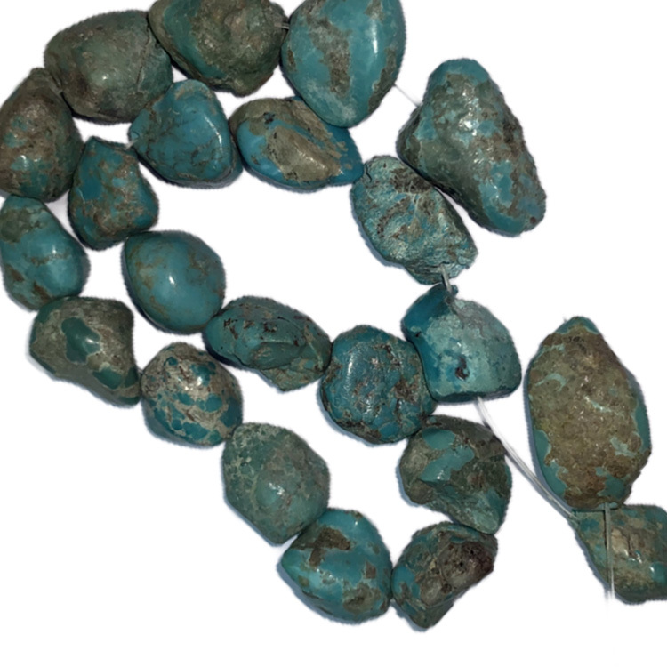 Genuine Turquoise Smooth Rough Rondelle Nugget Chip Loose Gemstone Beads