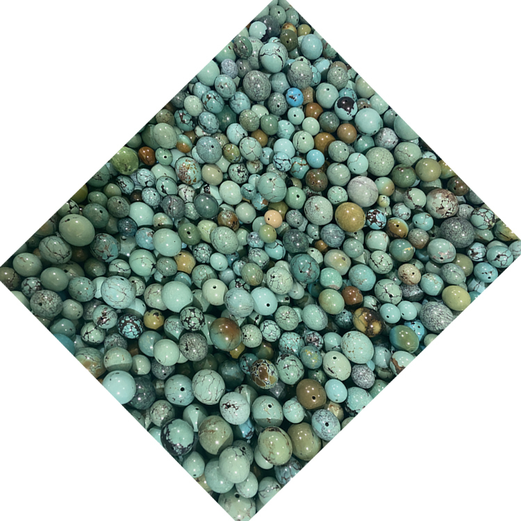 Natural African Turquoise Gemstone Grade AAA Round Loose Beads